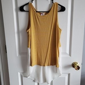 Yellow Sheer Back Tank
